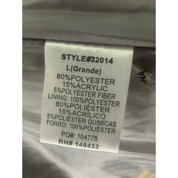 Staccato Full Zip Herringbone Quilted Vest Size L Cream Tan Neutral Outdoor Warm - Picture 5 of 6